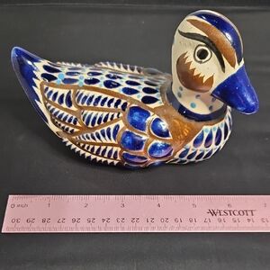 Colorful Ceramic Duck Figurine